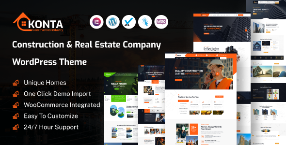 Konta - Construction and Real Estate Company WordPress Theme