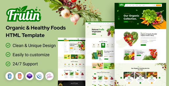 Frutin - Organic & Healthy Food HTML Template