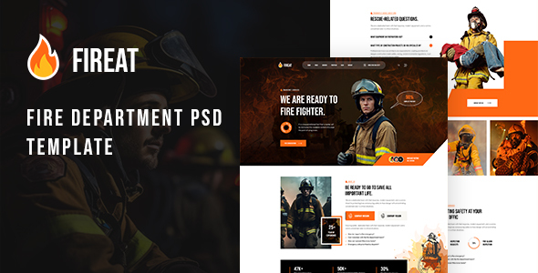 Fireat  -  Fire Department PSD Template