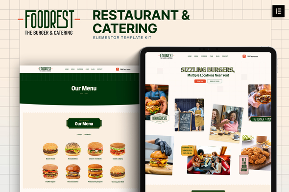 Foodrest – Restaurant & Catering Elementor Template Kit – 0 Sold!