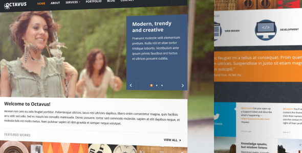 Octavus PSD Template