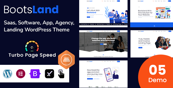 Bootsland - SaaS, Software, Agency, App WordPress Theme