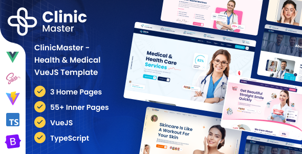 ClinicMaster – Vue JS Multipurpose Health & Medical Template – 0 Sold!