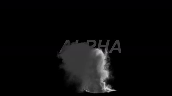 3D Animation Of large Smoke Effect, Include Alpha