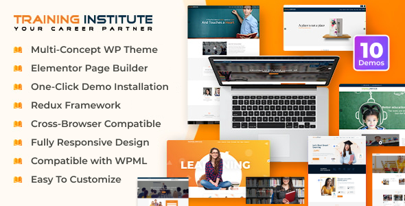 E learning - Education & Training Institute Elementor WordPress Theme with AI Blog Content Generator