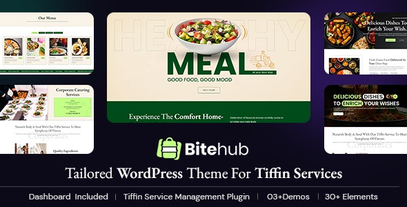 Bitehub - Tiffin & Food Delivery WordPress Theme