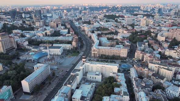 Kyiv, Ukraine Aerial View of the City. Kiev