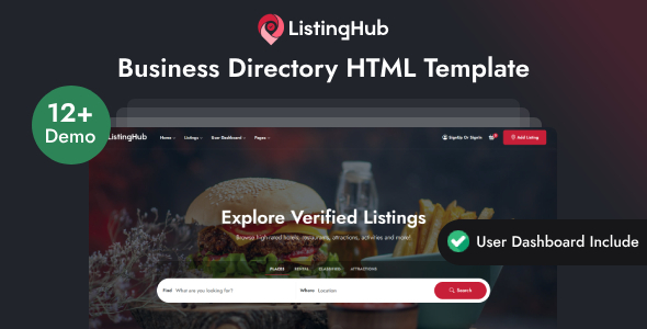 Listing Hub - Directory & Listings HTML Template