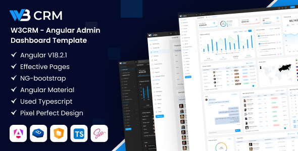 W3CRM – Angular Admin Dashboard Template – 0 Sold!