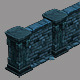 Modular Dungeon Stone Wall Segment 01 - 3DOcean Item for Sale
