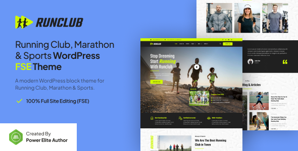 Runclub – Running Club, Marathon & Sports FSE WordPress Theme