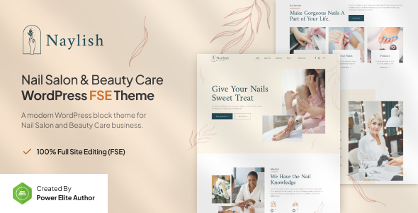 Naylish – Nail Salon & Beauty Care FSE WordPress Theme