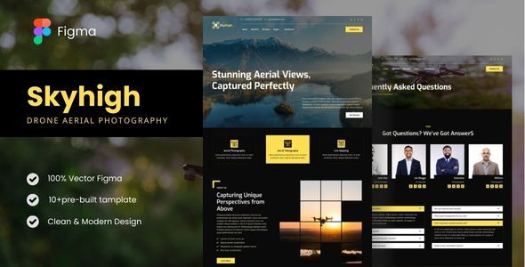 Skyhigh – Drone Aerial Photography & Videography Figma Template – 0 Sold!