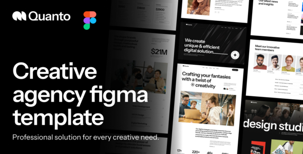 Quanto – Creative Agency Figma Template – 0 Sold!