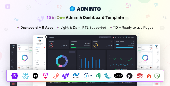 Adminto - Multipurpose Admin & Dashboard Template