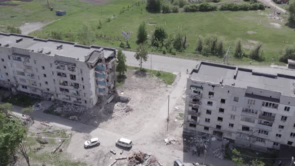 Consequences of the War in Ukraine  Ruined Multistorey House