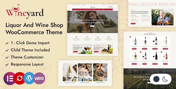 Wineyard – Liquor & Wine Store WordPress WooCommerce Theme – 0 Sold!