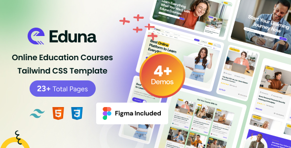 Eduna - Online Courses Tailwind CSS Template