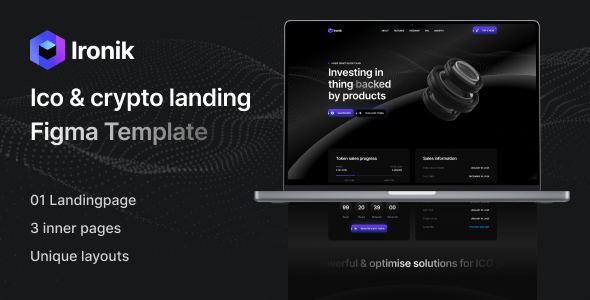 Ironik – ICO & Crypto Figma template – 0 Sold!