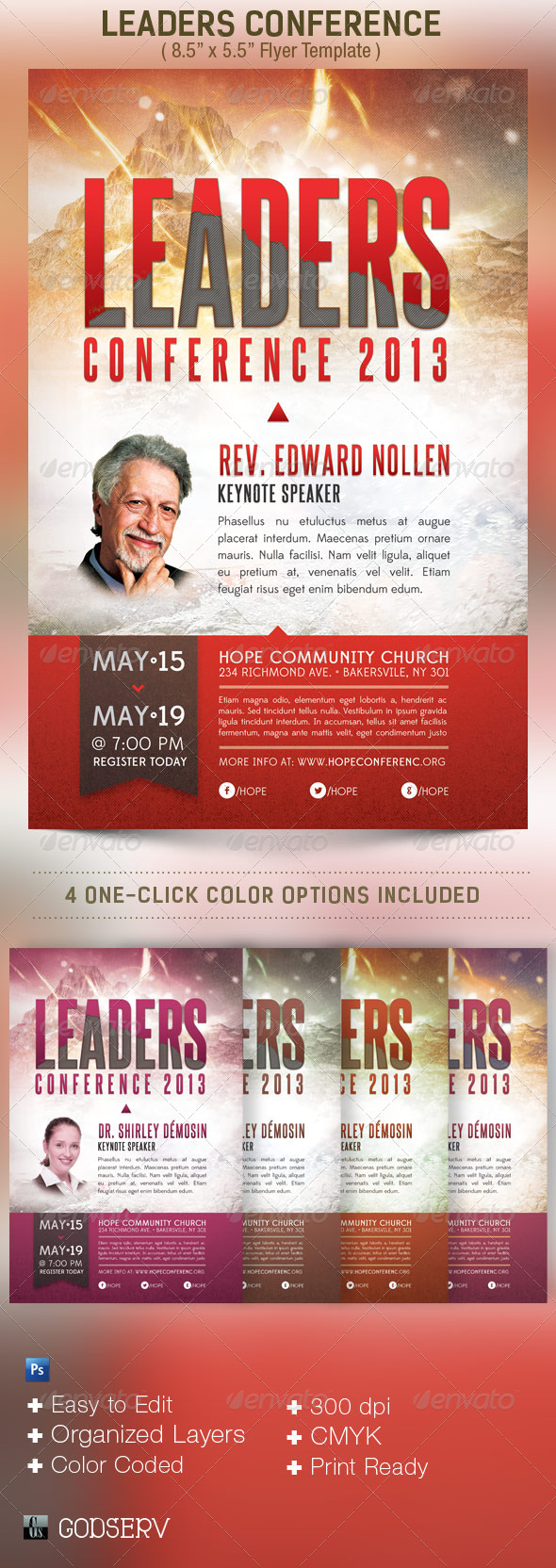 Leadership Conference Church Flyer Template