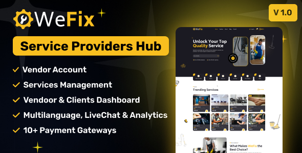 WeFix - On-Demand Service Providers Hub