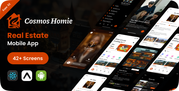 Cosmos Homie Real Estate Mobile App | React Native Expo Template