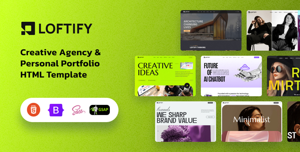 Loftify – Creative Agency & Portfolio HTML Template – 0 Sold!