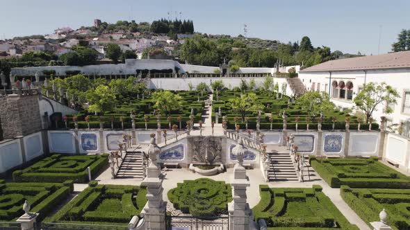 Aerial view Episcopal Palace Majestic Gardens Landmark - Castelo Branco