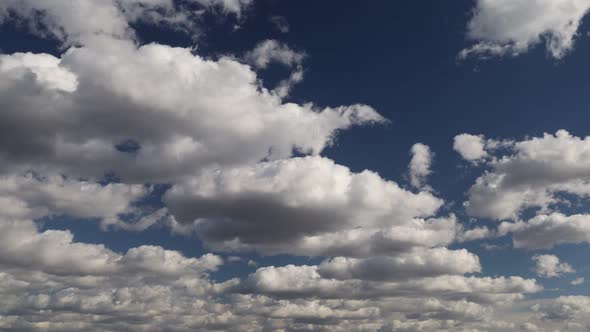 Beautiful white clouds moving across the sky