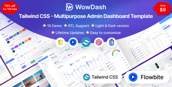 WowDash – Tailwind CSS - Admin Dashboard Template Multipurpose