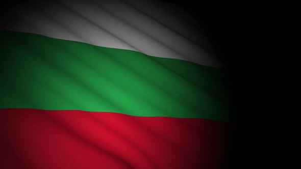 Bulgaria Flag Blowing in Wind