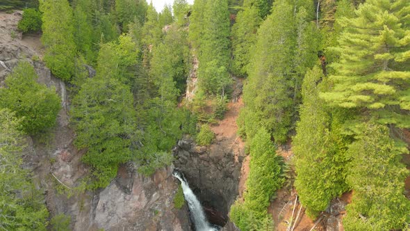 Caribou Falls in Minnesota Superior National Forest in North Shore area