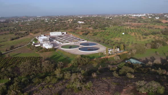 Water Supply Department in Countryside of Albufeira, Portugal - Aerial