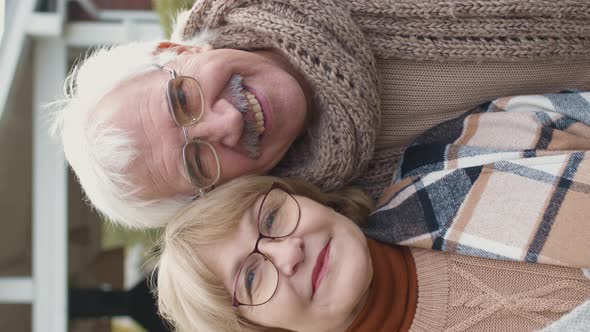 Portrait of Loving Old Spouses in Garden