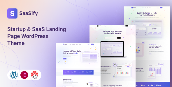 Saasify – Startup & SaaS Landing Page WordPress Theme – 0 Sold!