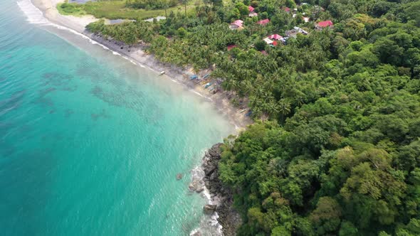 Idyllic Beach in Philippines By Drone