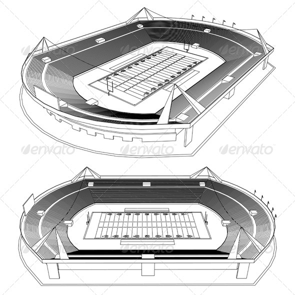 Football Stadium Graphics Designs Templates From Graphicriver