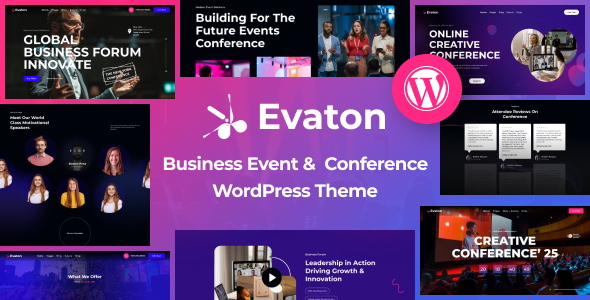 Evaton – Event Conference & Meetup WordPress Theme – 0 Sold!