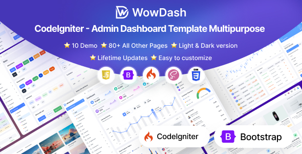 WowDash – Codeigniter Admin Dashboard Template – 0 Sold!