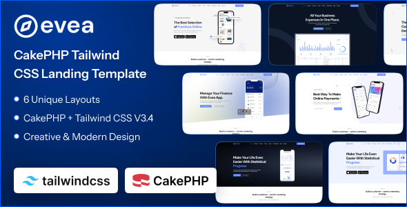 Evea - CakePHP App Landing Page Template