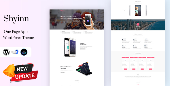 Shyinn - One Page App WordPress Theme