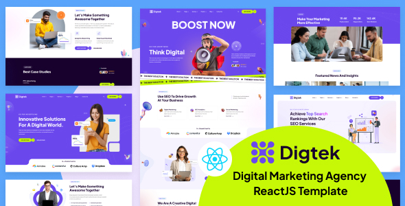 Digtek – Digital Marketing Agency ReactJs Template – 0 Sold!