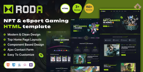 Roda - Gaming Store & eCommerce HTML Template