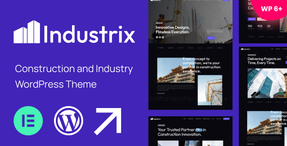 Industrix – Construction and Industry WordPress Theme – 0 Sold!