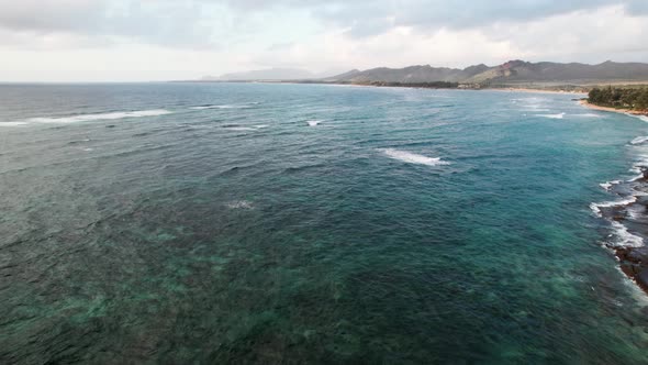 Clouds cover the south eastern shore of Kauai, Hawaii, beautiful destination, golden sand beaches, a