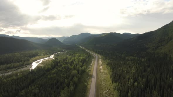 Beautiful View of Scenic Road From Above