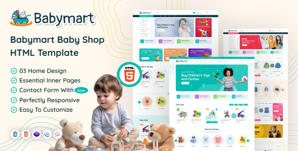 Babymart – Baby Shop HTML Template – 0 Sold!