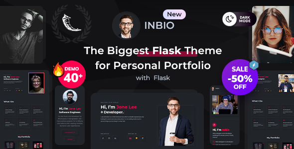 InBio – Personal Portfolio Flask Template – 0 Sold!