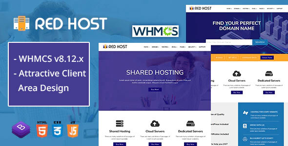 RedHost Web Hosting HTML and WHMCS Theme