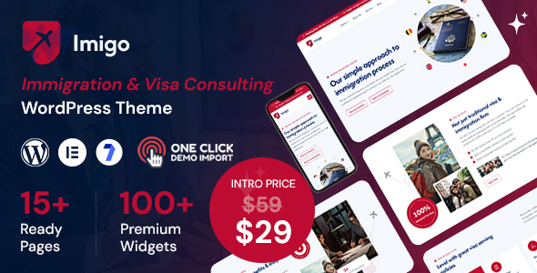 Imigo – Immigration and Visa Consulting WordPress Theme – 0 Sold!